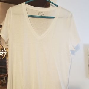 J. Crew White Cotton Tee
